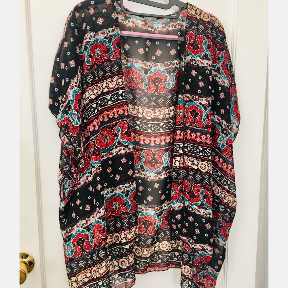 Sheer Floral Kimono
